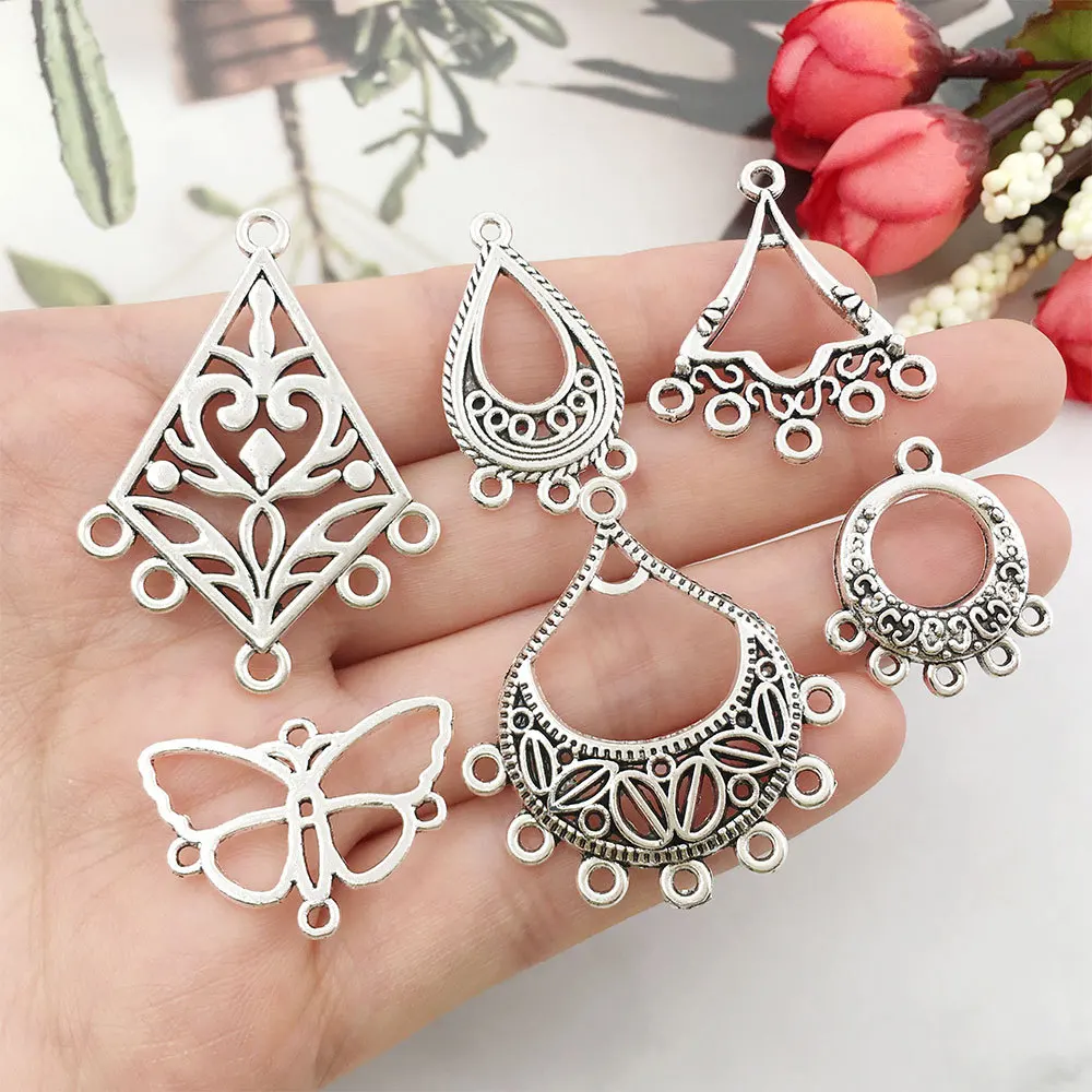 Top Trends: 20PCS Retro Ethnic Hanging Head Earrings Connector For Jewelry Making Bracelet Necklace Connecting Link DIY Accessories Supplies Shoppable Styles - Image 6