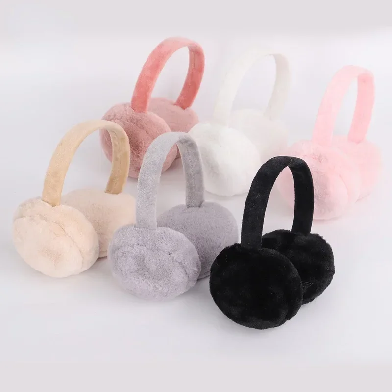 Top Trends: New Ladies Solid Color Fur Ear Warmer Muffs Autumn And Winter Warm And Comfortable Unisex Skiing Fur Headphones Casque Cute Shoppable Styles - Image 6