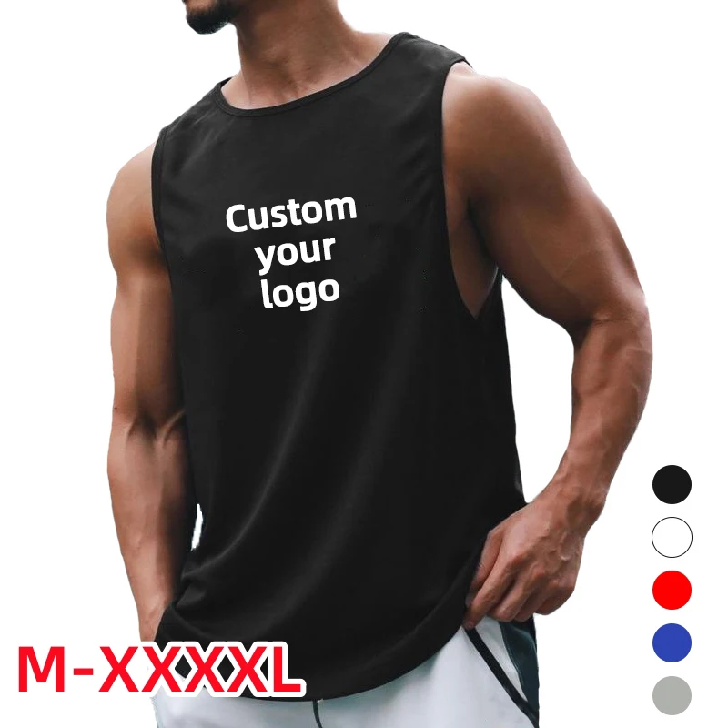 Top Trends: Customize Your Logo Men&#039;s Sleeveless Fitness T-shirt Fashion Mens Muscle Training Vest Workout Get Fit Tank Top Men Sports Tops Shoppable Styles