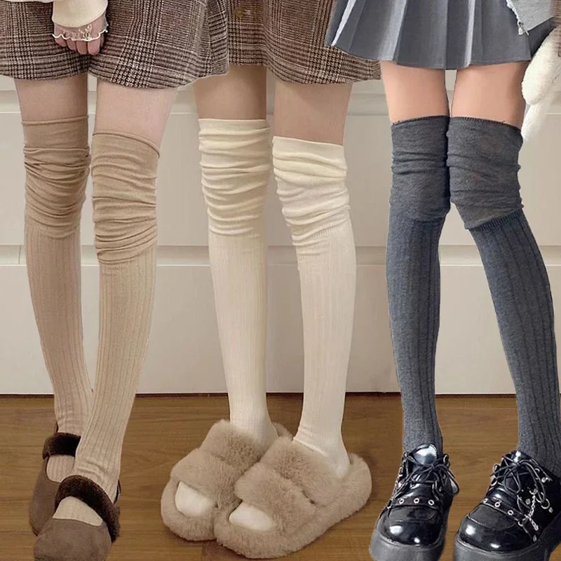 Top Trends: 1 / 2pairs Women&#039;s Thigh High Stockings Winter Thermal Warm Over The Knee Legging Female Trendy Casual Long Socks Tube Stockings Shoppable Styles