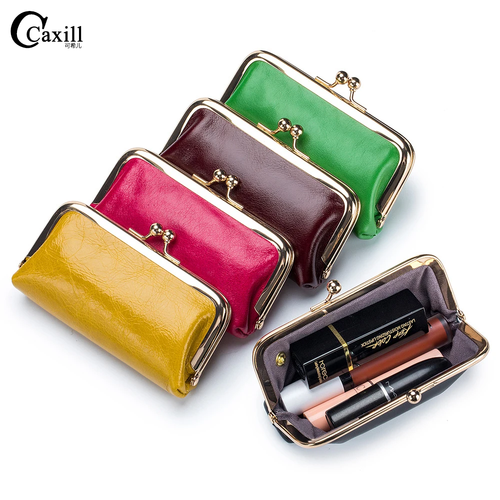 Top Trends: Leather Lipstick Pocket Money Purse Keys Coin Storage Wallet Simple Clip Pouch Mini Coins Purse Gift For Women Girls Change Bag Shoppable Styles