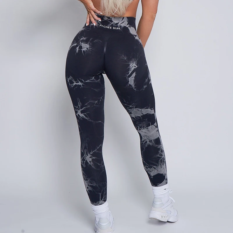 Top Trends: 2023 Brand Pcheebum Seamless Leggings Women Bubble Gum Tie Dye Lightning Marble Pants Leggings Gym Workout Fitness Leggings Shoppable Styles