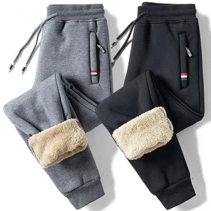 Top Trends: Winter Lambswool Warm Pants Men Thick Sweatpants Fitness Sportswear Tracksuit Thermal Casual Joggers Pants For Men Trousers Male Shoppable Styles