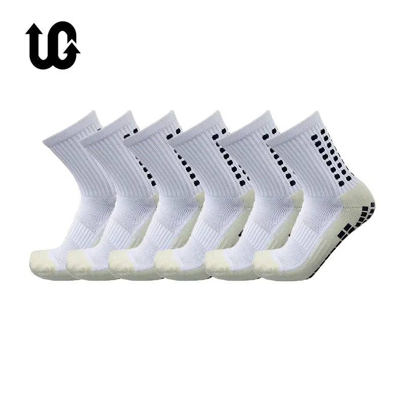 Top Trends: 6Pairs / Lot UGUPGRADE New Sports Anti Slip Soccer Socks Cotton Football Men Grip Socks Calcetas Antideslizantes De Futbol Shoppable Styles