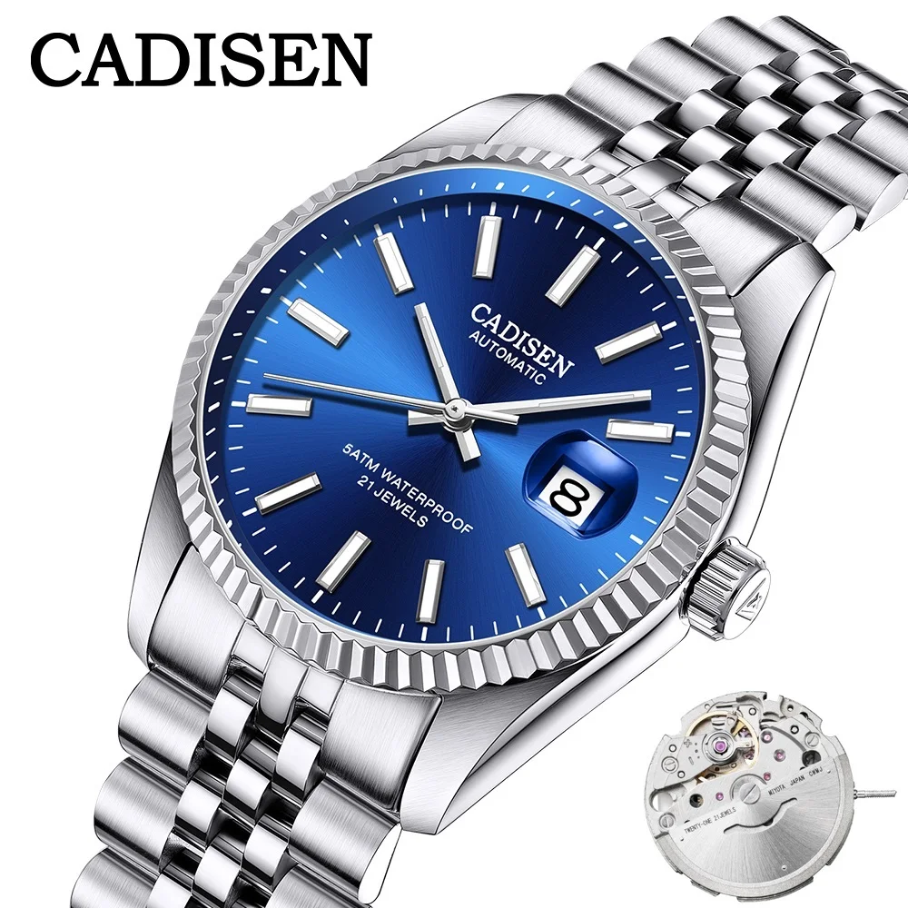 Top Trends: CADISEN Men Mechanical Watch Top Brand Luxury Automatic Watch Business Stainless Steel Waterproof Watch Men Relogio Masculino Shoppable Styles