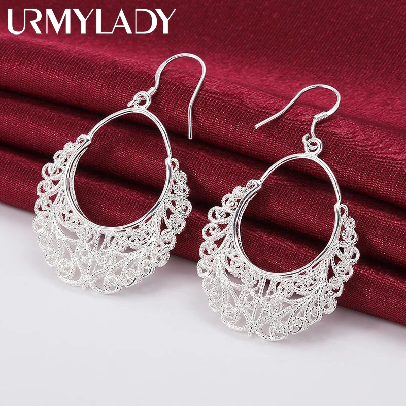 Top Trends: Korean Fashion Charm 925 Sterling Silver Vintage Earrings For Women Luxury Designer Jewelry Wedding Accessories Holiday Gifts Shoppable Styles