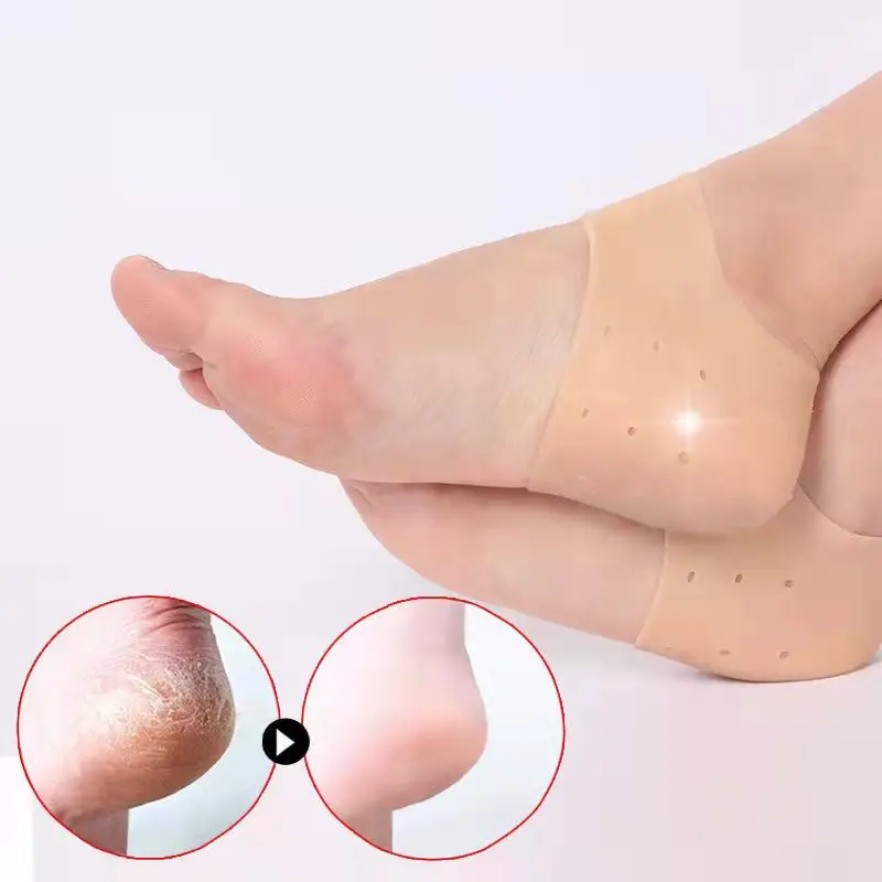 Top Trends: 2Pcs Silicone Feet Care Socks Moisturizing Gel Heel For Relief Plantar Fasciitis Heel Pain Reduce Pressure Heel Cover Shoppable Styles