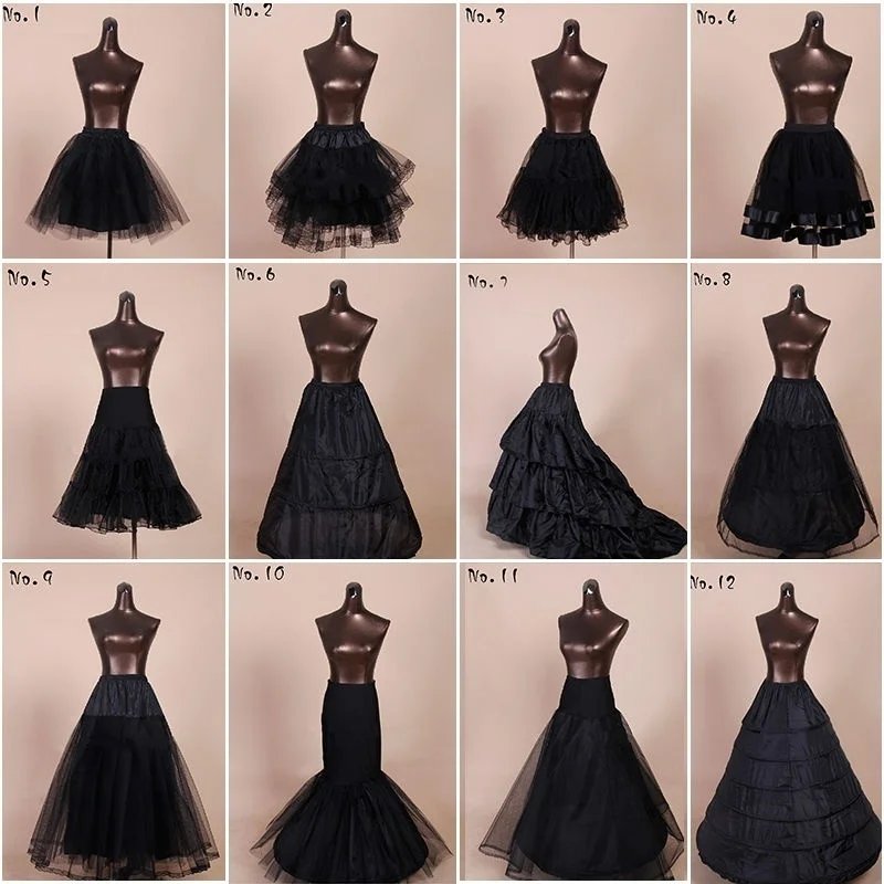 Top Trends: Black A-line Mermaid Wedding Petticoat Crinoline Underskirt Slip TuTu Short Shoppable Styles