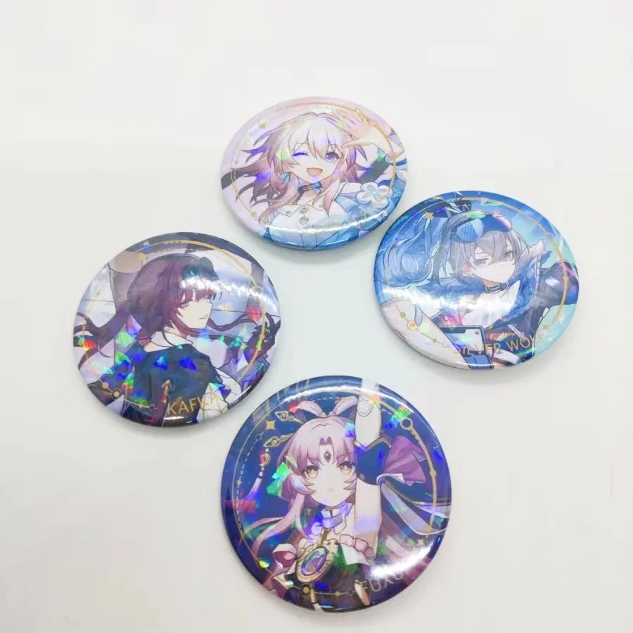 Top Trends: Game Honkai Star Rail Brooch Pins Anime Badge Cosplay DR Ratio Argenti Acheron Himeko Accessories Aventurine Decoration Gifts Shoppable Styles