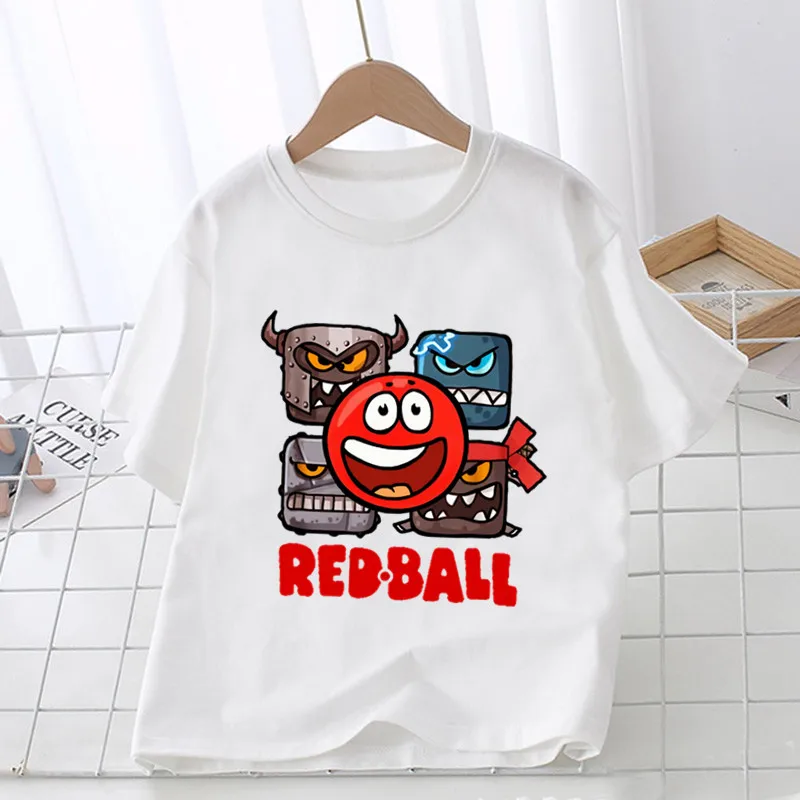 Top Trends: New Hot Game Red Ball 4 Print Funny Kids T Shirt Girls Summer Tops Baby Boys Clothes Cartoon Cute Children Short Sleeve T-shirt Shoppable Styles