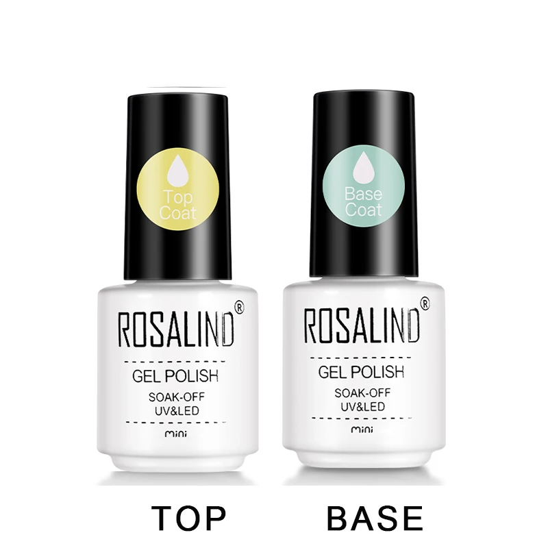 Top Trends: ROSALIND Top Base Coat Gel Polish UV Shiny Sealer Soak Off Reinforce 7ml Long Lasting Nail Art Manicure Gel Lak Varnish Primer Shoppable Styles