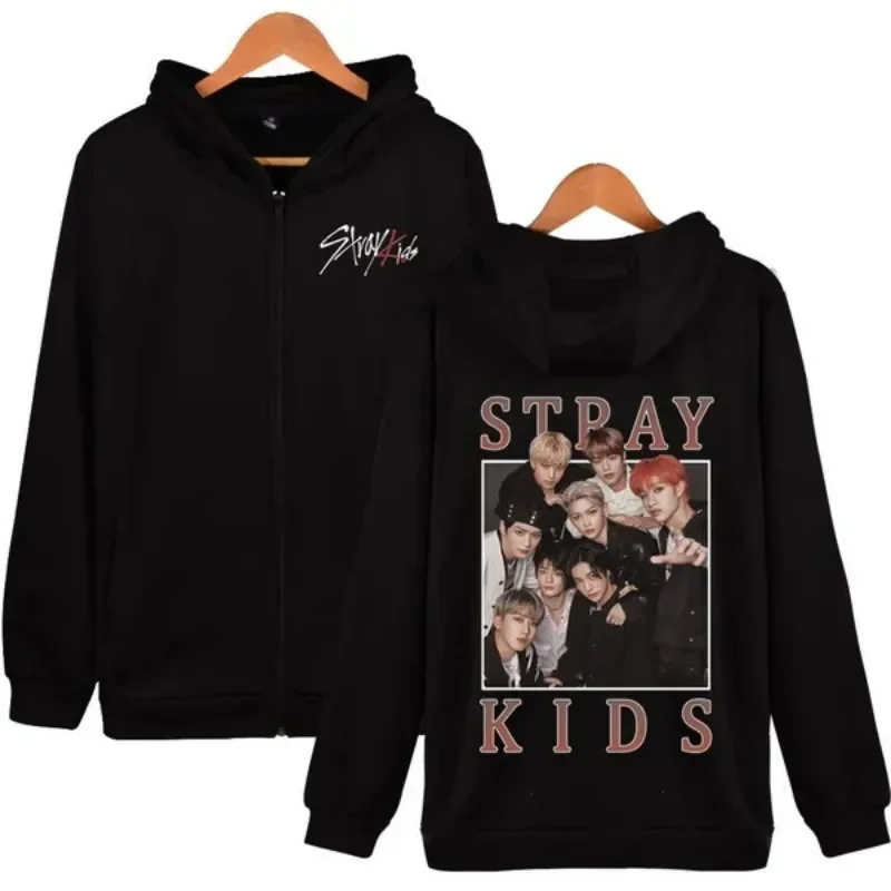 Top Trends: New Korean Cool Wave S-Strayes Kids Zip Hoodie Unisex Autumn Winter Fashion Long Sleeve Pullover Casual Zip Sweater Jacket Tops Shoppable Styles - Image 5