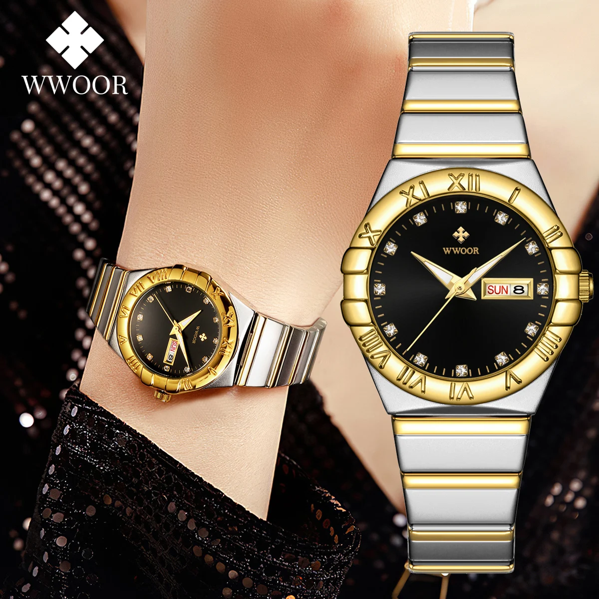 Top Trends: WWOOR Female New Famous Luxury Brands White Women Watch Small Steel Bracelet Wristwatch Ladies Waterproof Relogio Feminino 2023 Shoppable Styles