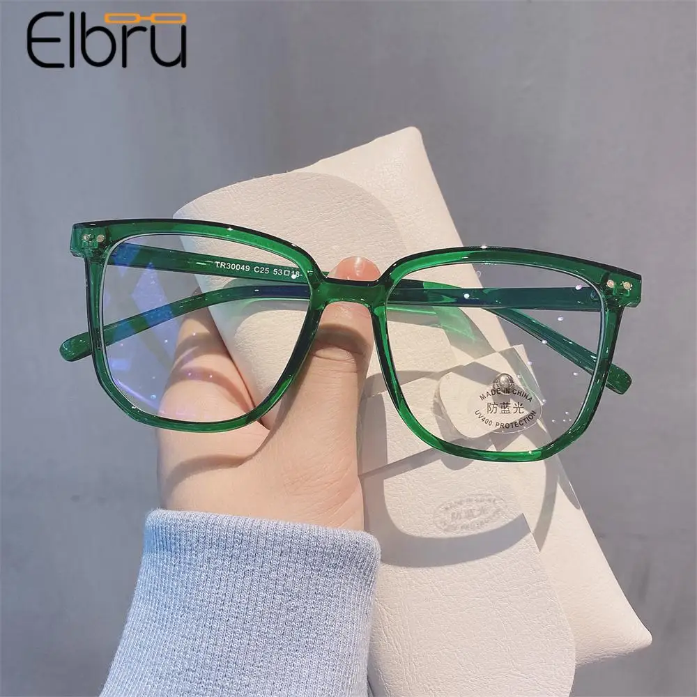 Top Trends: Elbru Anti Blue Light Myopia Glasses Computer Myopic Optical Eyeglasses Unisex Women Men Ultralight Nearsighted Eyewear 0-1-2-4 Shoppable Styles