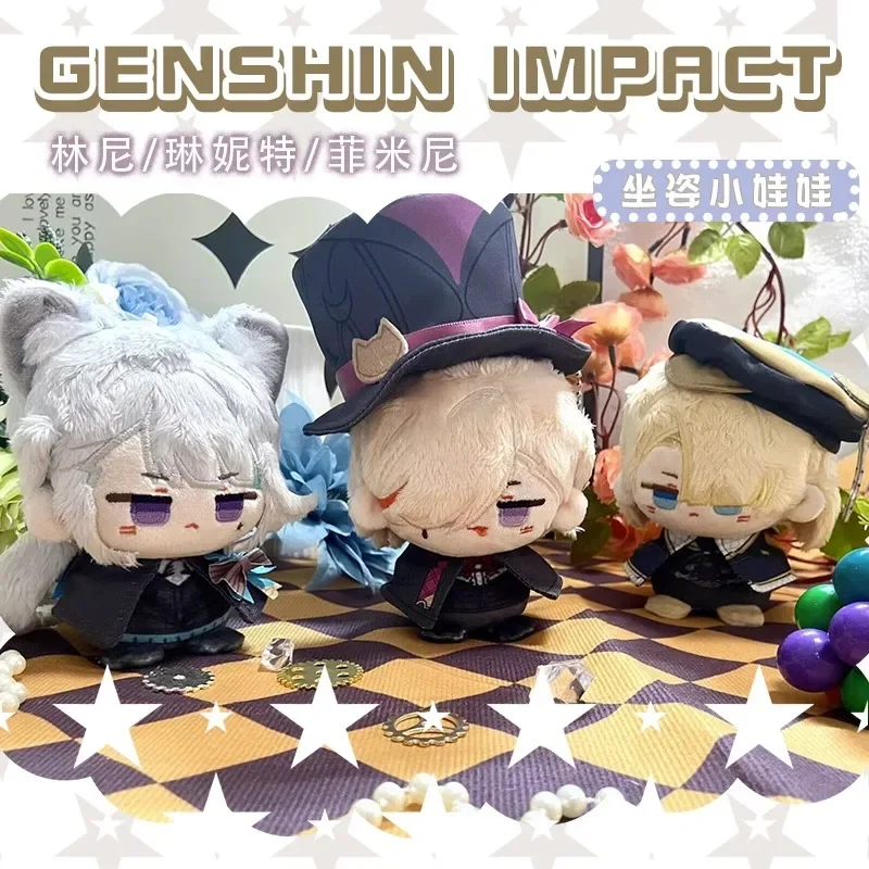 Top Trends: 12CM Game Anime Genshin Impact Cosplay Freminet Lyney Lynette Adorable Plush Doll Knapsack Pendant Keychain Gifts Shoppable Styles