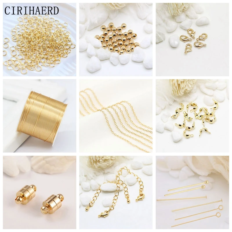 Top Trends: DIY Jewelry Accessories Positioning Clasp 14K Gold Plated Crimp Snap Button Bracelet End Clip Clasps Buckle For Jewelry Stopper Shoppable Styles - Image 6