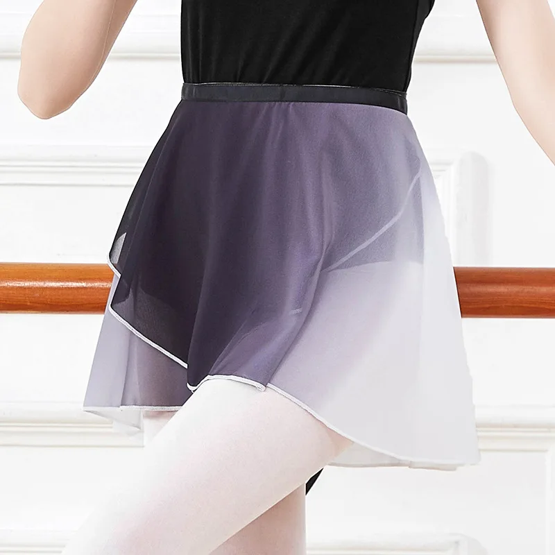 Top Trends: USHINE Adult Gradient Color Chiffon Ballet Wrap Skirt Dance Leotard Skate Tutu Dress Girls Shoppable Styles