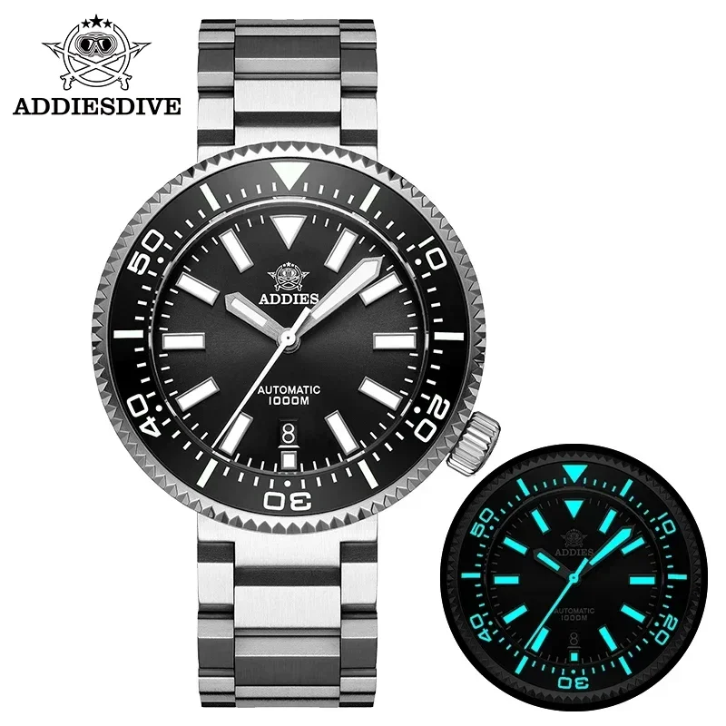 Top Trends: ADDIESDIVE High Quality 100Bar Diving Men's Automatic Mechanical Watches Sapphire Glass Reloj Hombre Luxury Luminous Wrist Watch Shoppable Styles - Image 3