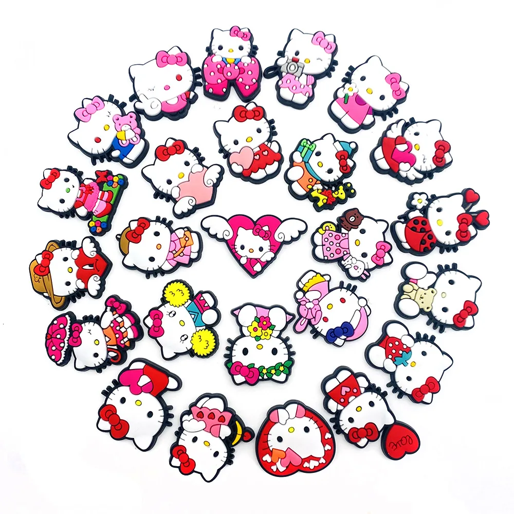 Top Trends: 1pcs Hello Kitty Croc Charms Designer For Sanrio Shoe Charms Croc Accessories For Classic Clog Kids Gift Hot Sale Shoppable Styles