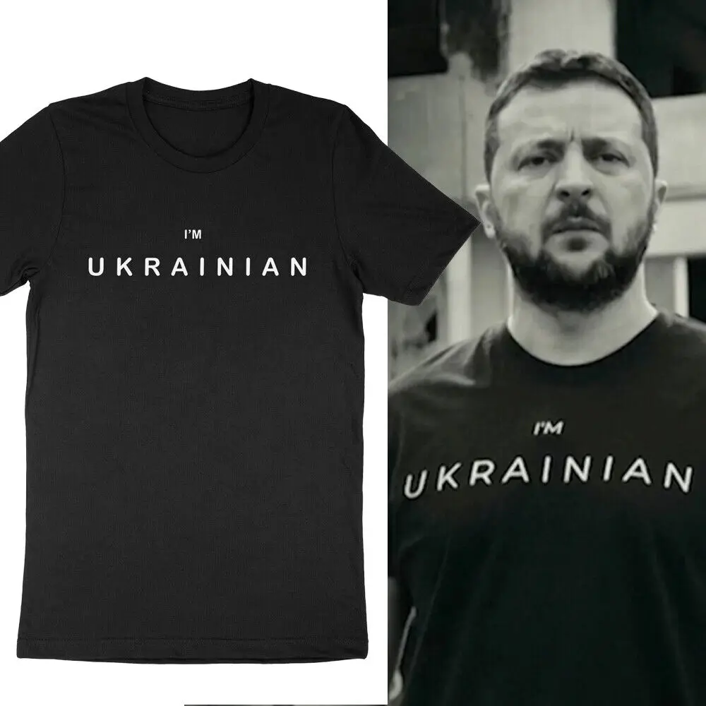 Top Trends: I&#039;m Ukrainian Zelensky T-Shirt Proud With Ukraine Men TShirt Short Sleeve Casual 100% Cotton O-Neck Summer Shirts Shoppable Styles