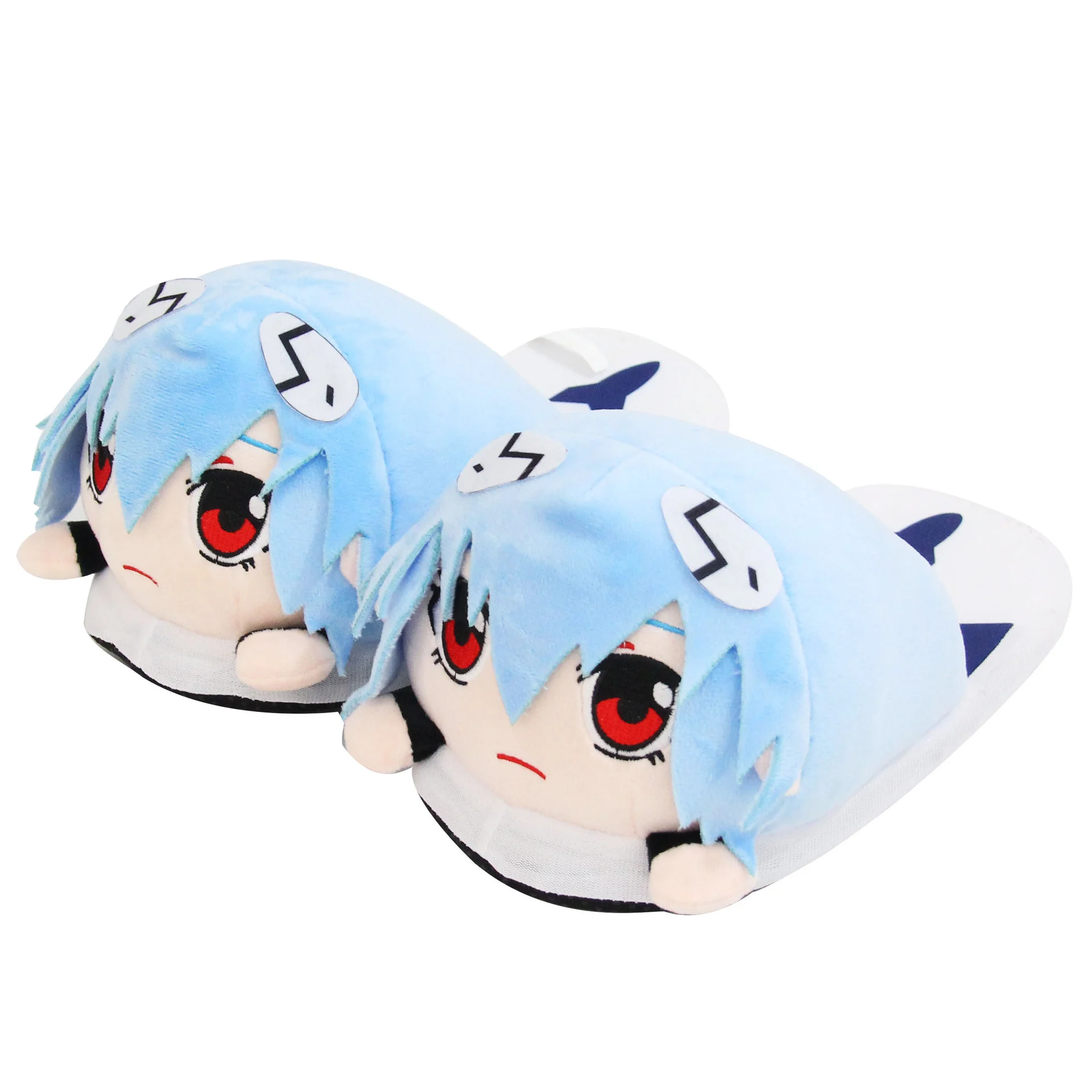 Top Trends: Cartoon Couple Home Slippers New Century Evangelical Soldier Plush Slippers Rei Ayanami Animation Autumn Winter Cotton Slipper Shoppable Styles