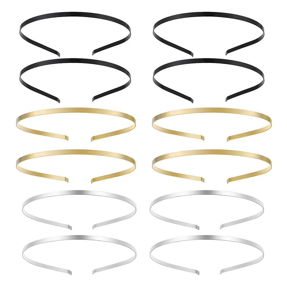 Top Trends: 5pcs Metal Headbands Blank Smooth Hair Hoop Band DIY Hairband Plain Thin Bulk Headbands For Men Women Jeweley Hair Accessories Shoppable Styles