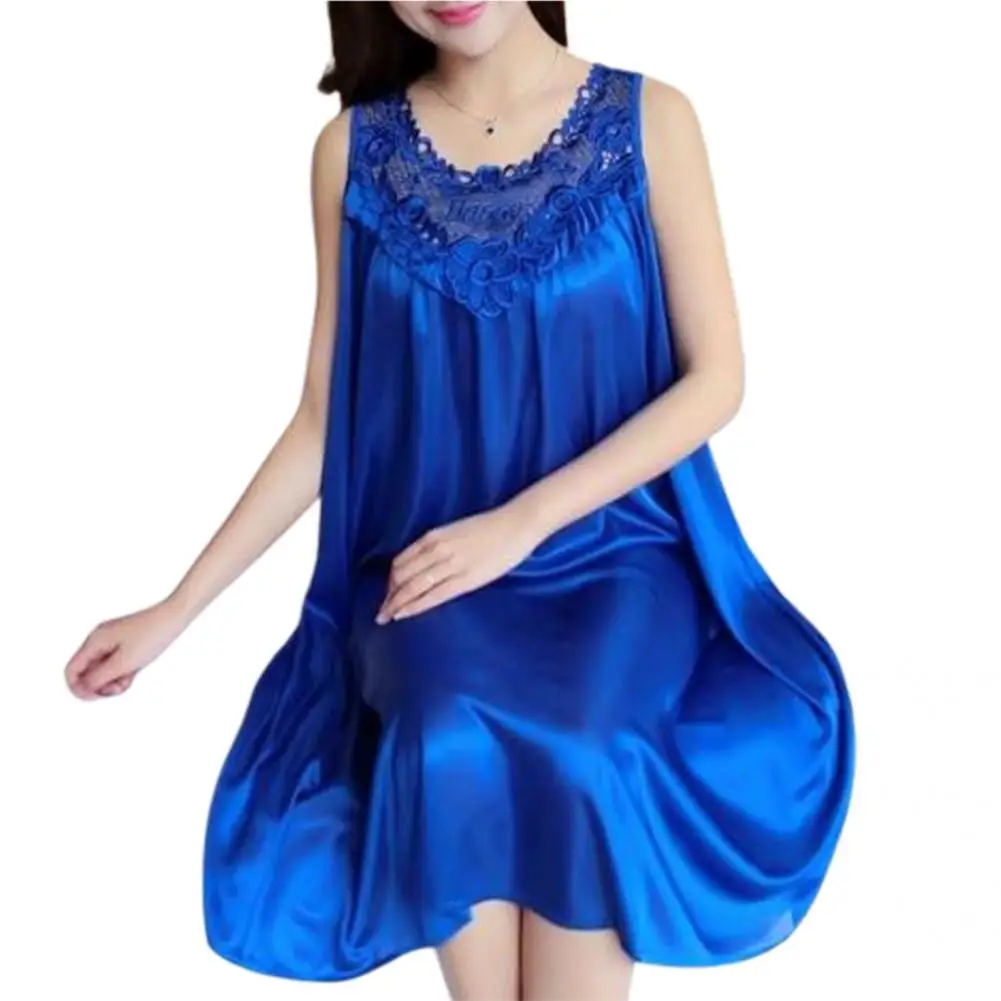 Top Trends: Practical Lady Nightwear Non Shrink Sling Sleepwear Breathable Female Nightgown Women Nightwear Loose Hem Shoppable Styles