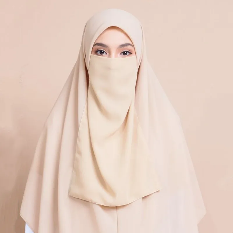 Top Trends: Women Muslim Bandana Scarf Arab Islamic Niqab Burqa Hijab Cap Veil Headwear Black Face Cover Abaya Style Wrap Head Covering Shoppable Styles