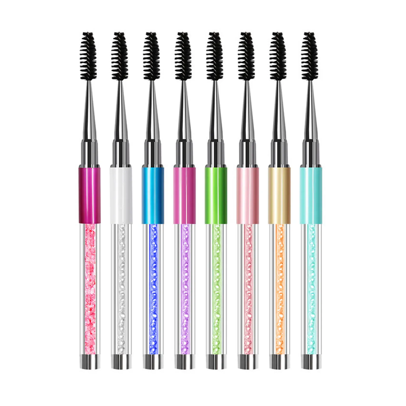 Top Trends: Rhinestone Handle Lash Brush Reusable Eyelash Brushes Mascara Applicator Wand Brushes Eyelash Extension Makeup Tool Shoppable Styles