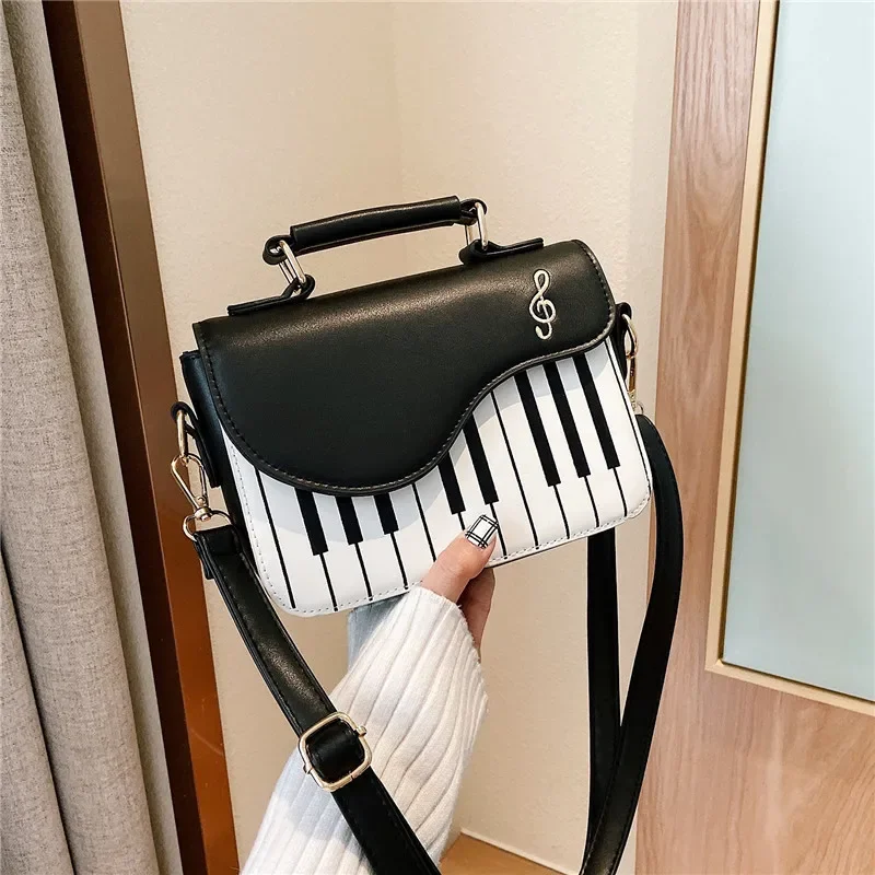 Top Trends: Korean Piano Design Women Shoulder Bags PU Leather Messenger Bag Handbag Fashion Corssbody Bag Pocket Coin Purse Package Shoppable Styles