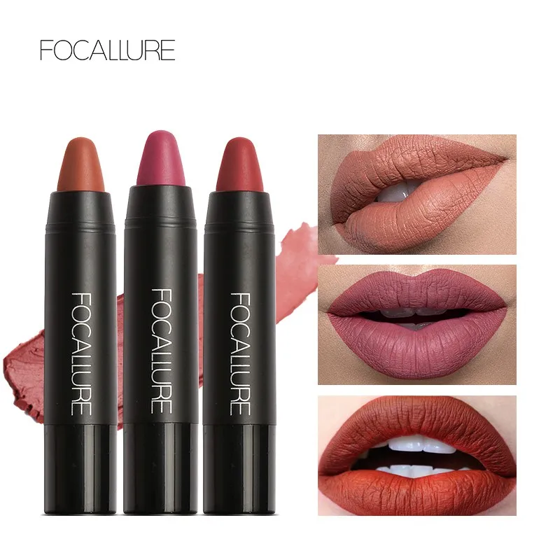 Top Trends: FOCALLURE Matte Lipstick Pencil Waterproof Long-lasting Non-stick Cup Lip Gloss 14 Colors Velvet Lip Balm Pen Makeup Cosmetics Shoppable Styles