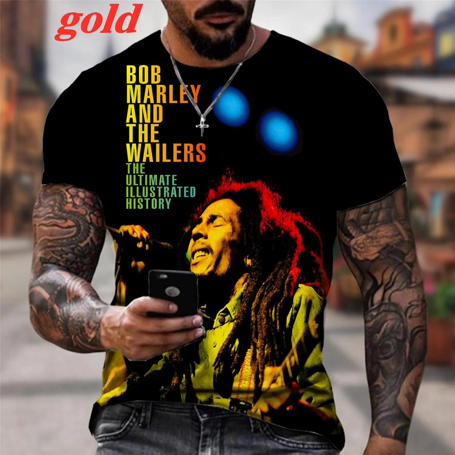 Top Trends: Summer Men&#039;s T-shirts Cool Rock Bob Marley 3d Print O-neck Short Sleeve Street Hip-hop Shirt Oversized Tops &amp; Tees Men Clothing Shoppable Styles