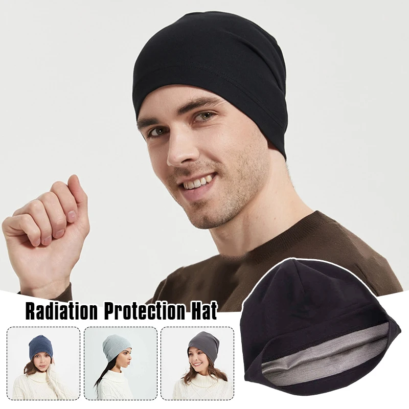 Top Trends: Anti Radiation Cap Silver Fiber Anti Radiation Cap Computers Electromagnetic Wave Rfid Shielding EMF Protection Hat Beanies Shoppable Styles - Image 4