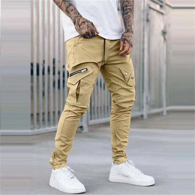 Top Trends: 2022 Men's Side Pockets Cargo Harem Pants Zipper Black Hip Hop Casual Male Joggers Trousers Fashion Casual Streetwear Pants Shoppable Styles