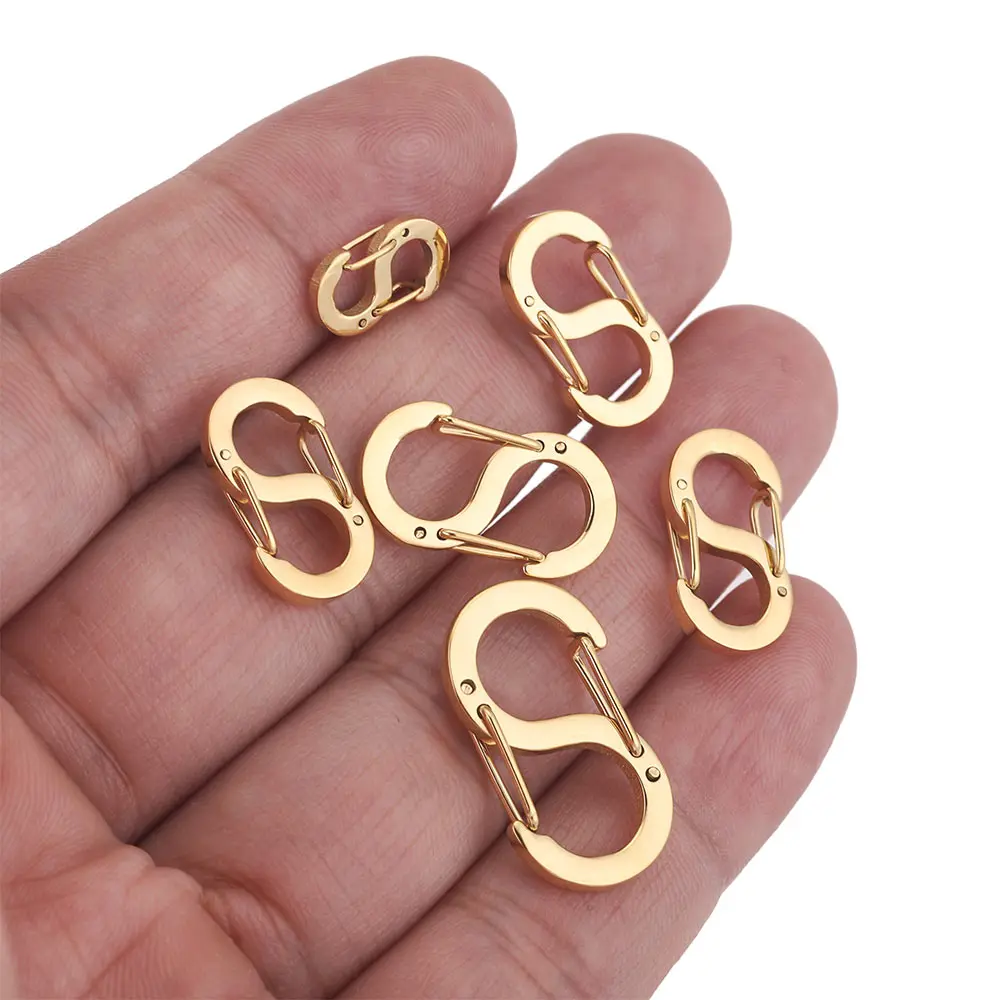 Top Trends: 4pcs Stainless Steel Chic Letter S Buckle Gold Plated Lobster Clasps Hooks Connectors Necklace For DIY Jewelry Making Supplies Shoppable Styles - Image 3