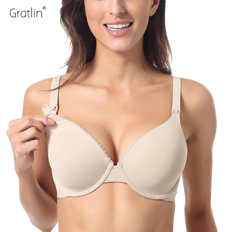 Top Trends: Gratlin Underwire Maternity Nursing Bras Support Full Coverage Women&#039;s Lightly Padded Breastfeeding Bra Prevent Sagging 34-40 42 Shoppable Styles