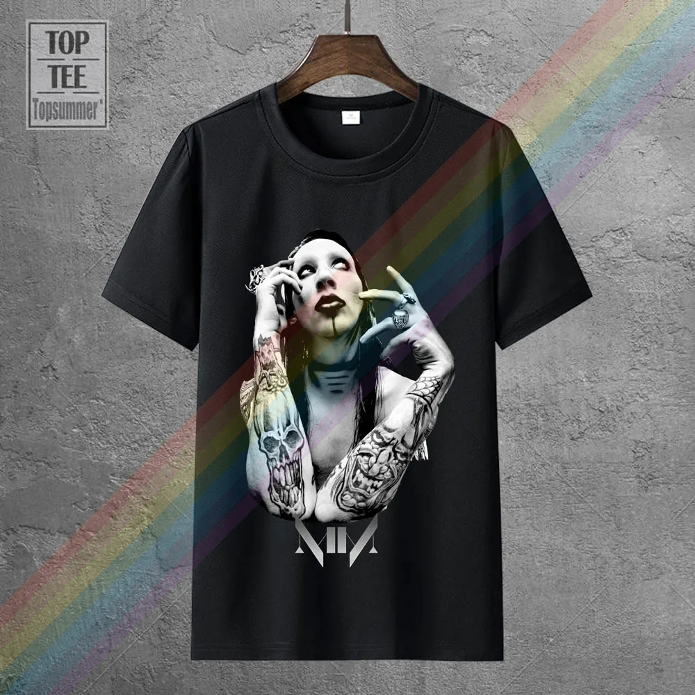 Top Trends: Marilyn Manson T-Shirt Brand New 2018 Music Women Ladies Short Sleeve T Shirt Shoppable Styles