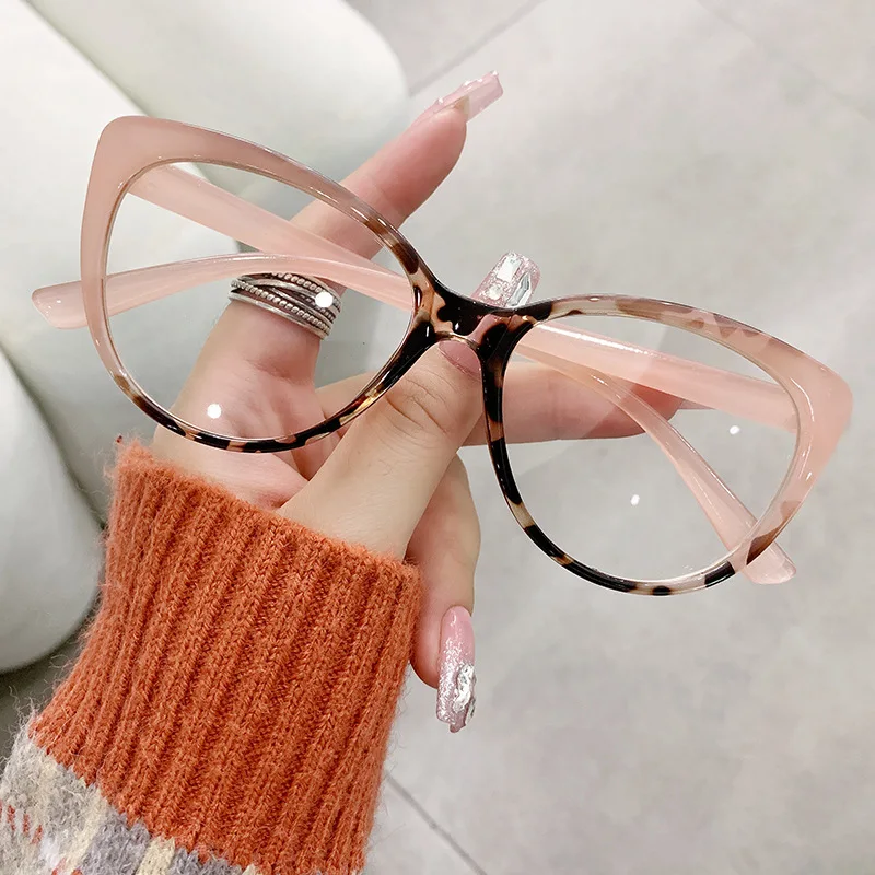 Top Trends: Photochromic Optical Eyeglasses Frames For Women Eyewear Fashion Computer Anti Blue Light Oval Ladies Plain Glass Spectacles New Shoppable Styles