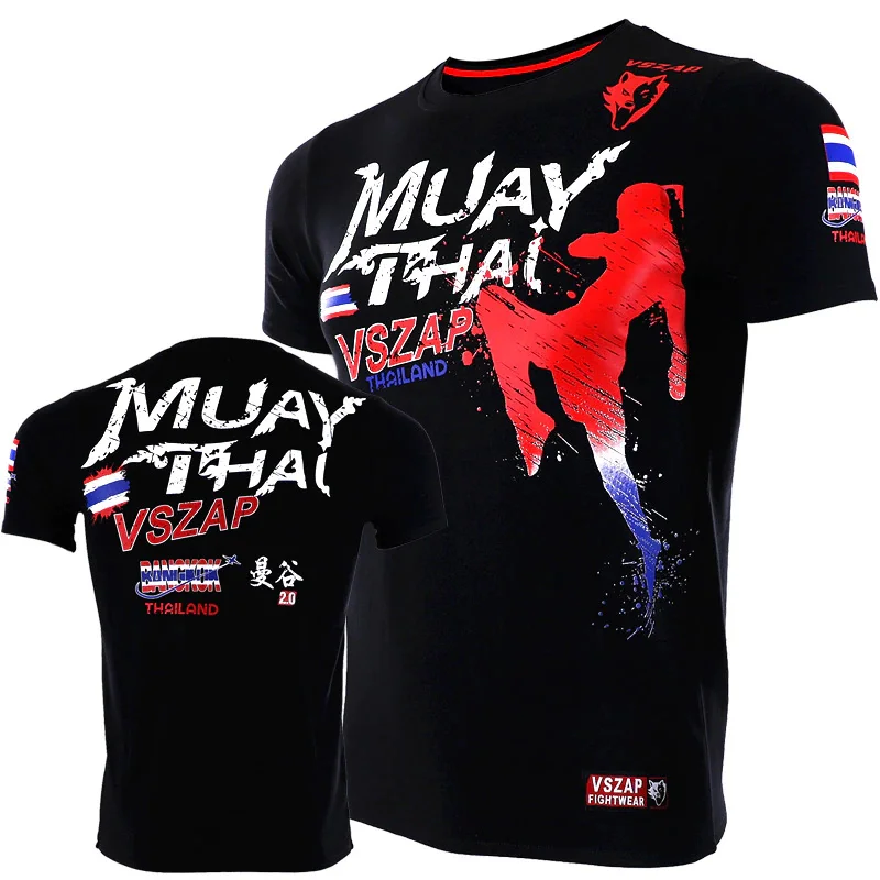 Top Trends: Men&#039;s Muay Thai T Shirt Sports Running T Shirt Men&#039;s Gym Fitness MMA Training Shirts Dry Fit Sportswear Boxing Quick Dry Shoppable Styles