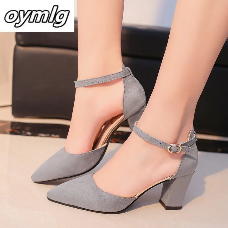 Top Trends: 2020 Sandalias Femeninas High Heels Autumn Flock Pointed Sandals Sexy High Heels Female Summer Shoes Female Sandals Mujer S040 Shoppable Styles