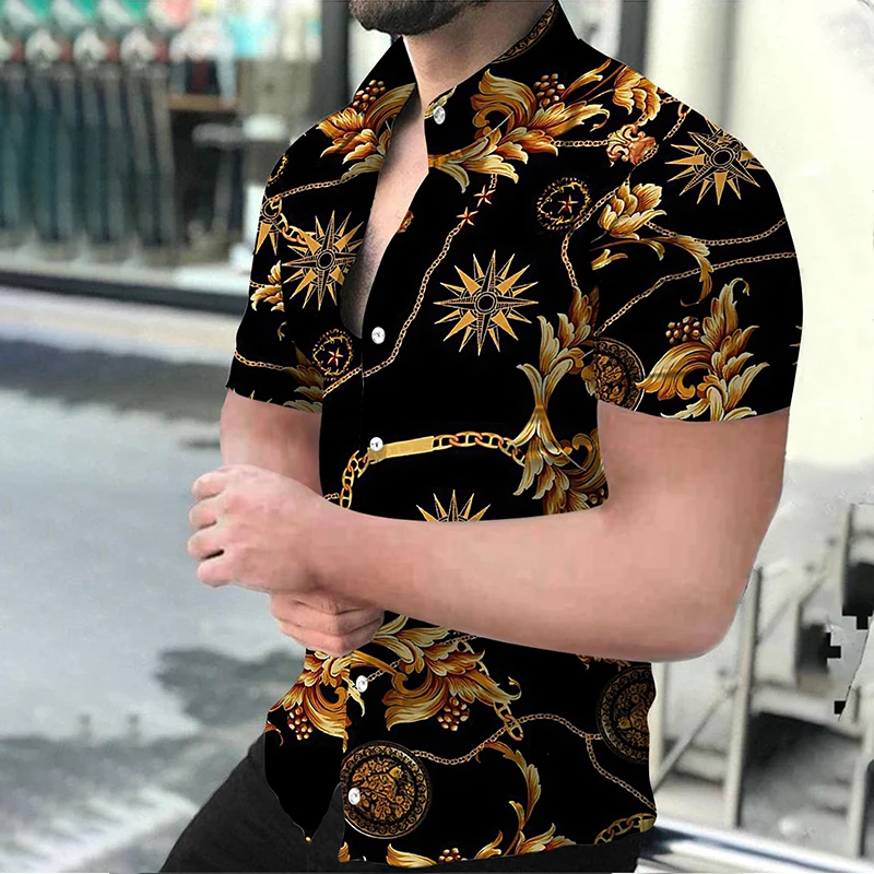 Top Trends: Hawaiian Men&#039;s Shirt Flower Digital Printing Camisa Short Sleeve Shirts For Men Casual Top Beach Oversized Shirt Men Clothing Shoppable Styles