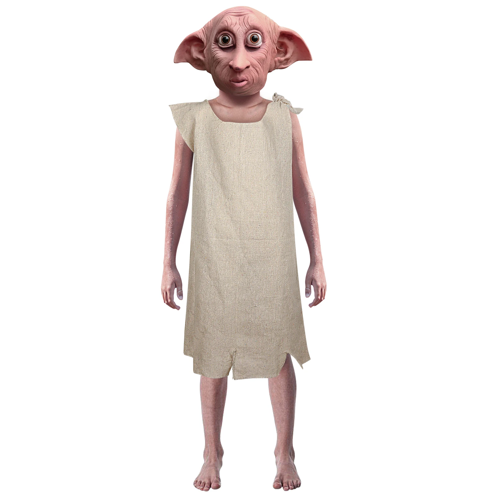 Top Trends: Dobby Costume Mask Elf Funny Halloween Party Cosplay Elf Ears Full Head Props Kids Cos Mask And Costume Full Set Decoration Shoppable Styles