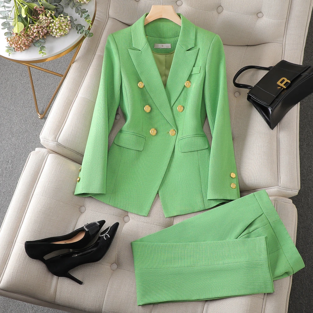 Top Trends: Quality Autumn Winter Formal Ladies Fashion Blazer Women Business Suits With Sets Work Wear Office Casual Pants Jacket Suit Shoppable Styles