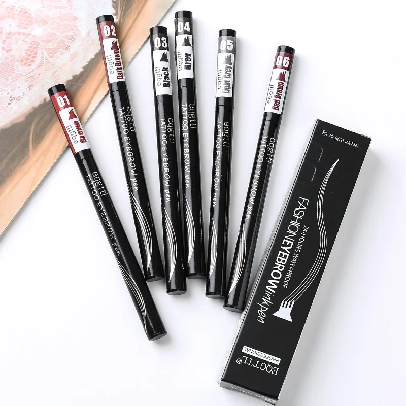 Top Trends: 6Colors Natural Eyebrow Pen Waterproofeye Brow Tint Makeup Eyebrow Pencil Female Makeup Eye Cosmetic Beauty Makeup Cosmetics Shoppable Styles - Image 4