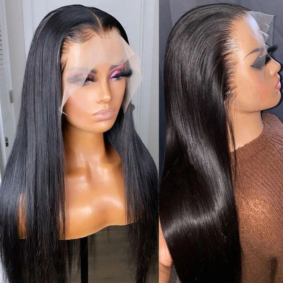 Top Trends: 13X4 Lace Front Wig Bone Straight 180% Density Brazilian Remy Human Hair Wigs For Black Women Pre Plucked Lace Frontal Wigs Shoppable Styles