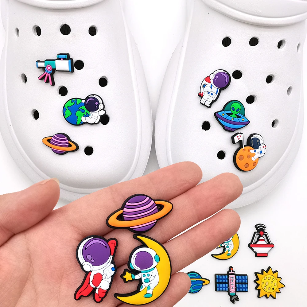 Top Trends: Hot Sale 1pcs PVC Astronaut Accessories For Crocs Charms Badge Women Clogs Buckle Kids Pins Shoes Decoration Jeans Party Favors Shoppable Styles