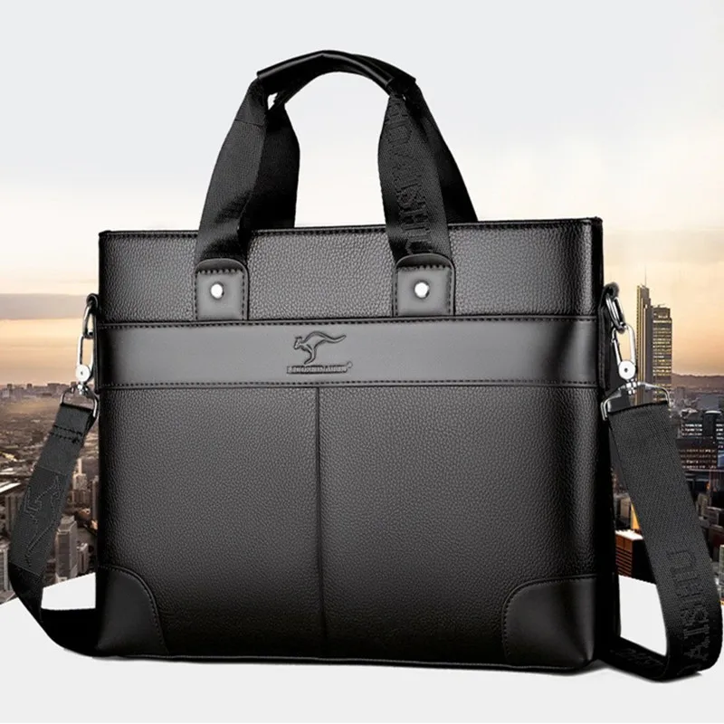 Top Trends: Casual Business Men&#039;s Briefcase Large Capacity Shoulder Messenger Bag Leather Man Handbag Office Laptop Bag Shoppable Styles