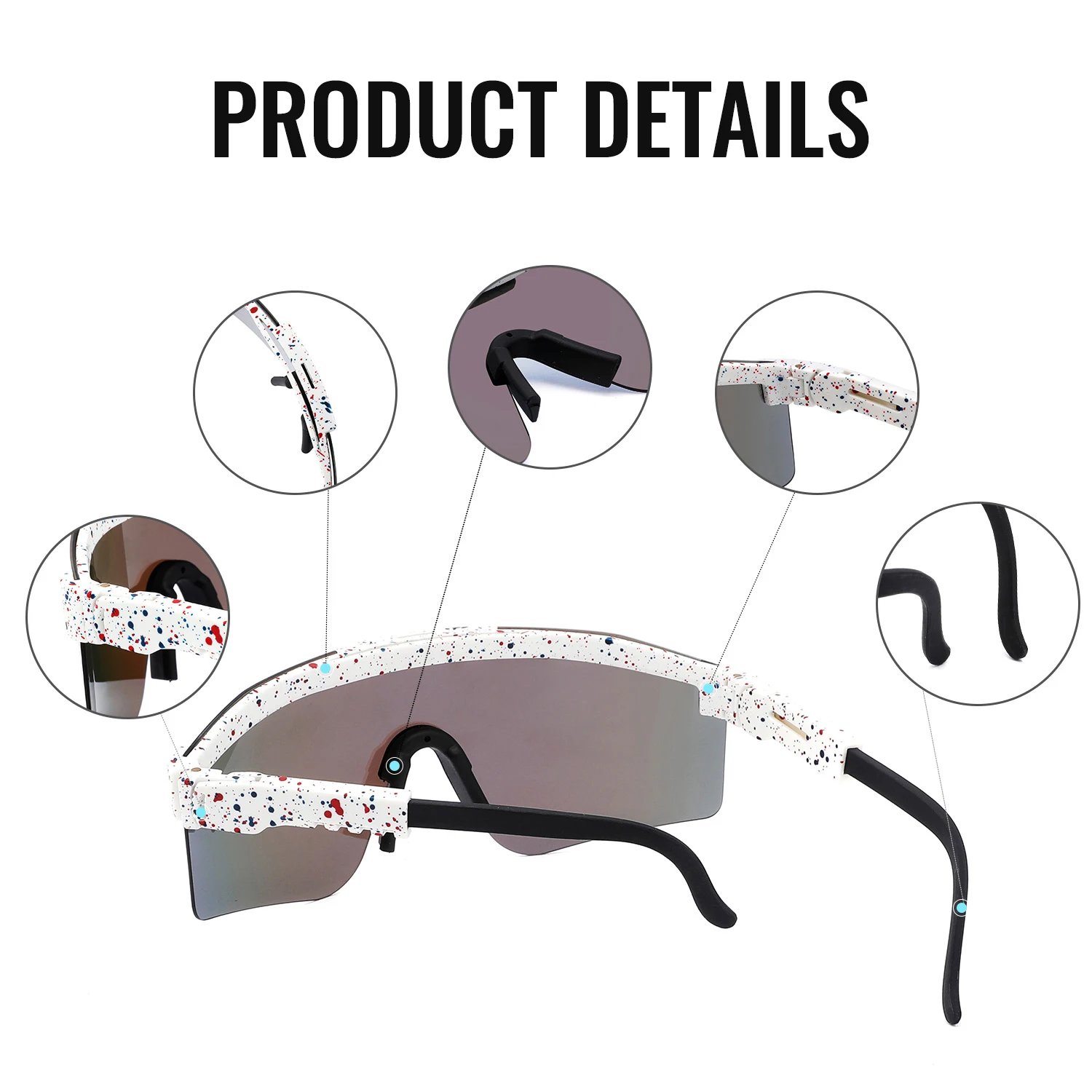 Top Trends: Women's Fashion Cool Sunglasses Men's Sports Sunglasses Windproof Cycling Glasses Safety Eyewear UV Protection Driving Glasses Shoppable Styles - Image 2