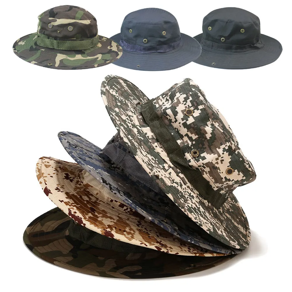 Top Trends: Camouflage Boonie Men Hat Tactical US Army Bucket Hats Military Multicam Panama Summer Cap Hunting Hiking Outdoor Camo Sun Caps Shoppable Styles - Image 3