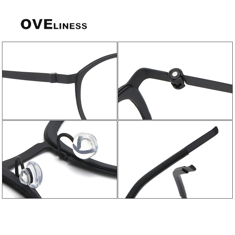 Top Trends: 2023 Titanium Glasses Frame For Men Women Vintage Round Myopia Optical Eyewear Screwless Prescription Eyeglasses Frame Spectacle Shoppable Styles - Image 4